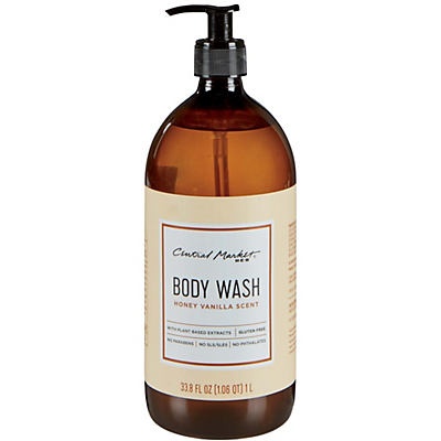 slide 1 of 1, Central Market Honey Vanilla Body Wash, 33.8 oz