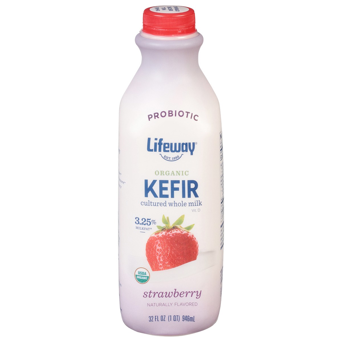 slide 1 of 11, Lifeway Organic Strawberry Kefir 32 fl oz, 32 fl oz