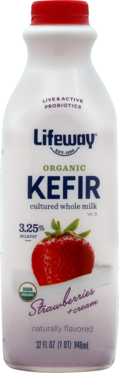 slide 7 of 11, Lifeway Organic Strawberry Kefir 32 fl oz, 32 fl oz