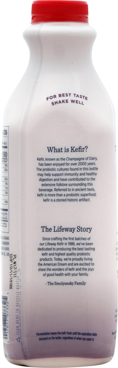 slide 5 of 11, Lifeway Organic Strawberry Kefir 32 fl oz, 32 fl oz