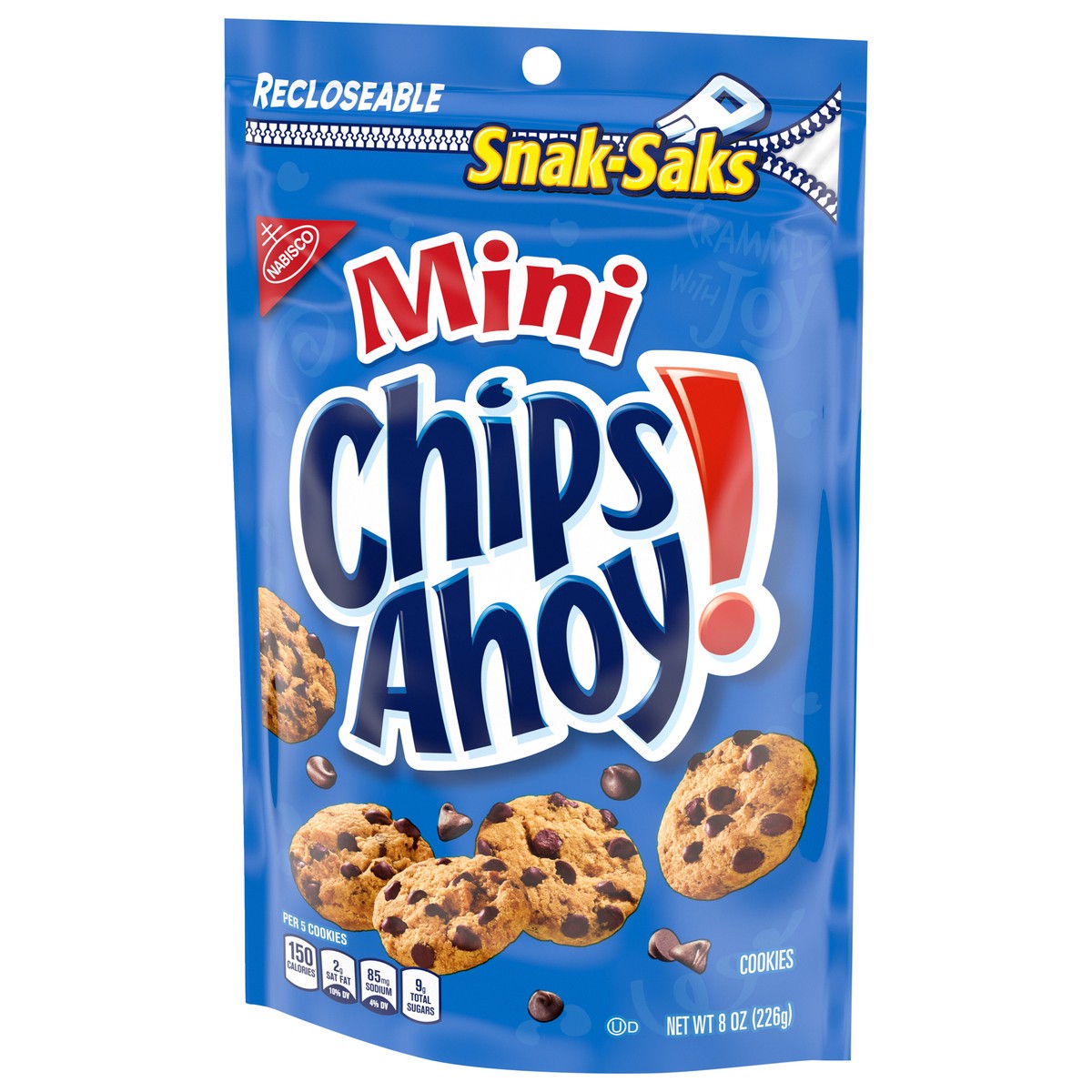 slide 14 of 16, CHIPS AHOY! Mini Original Chocolate Chip Cookies, Snak-Saks, 8 oz, 8 oz