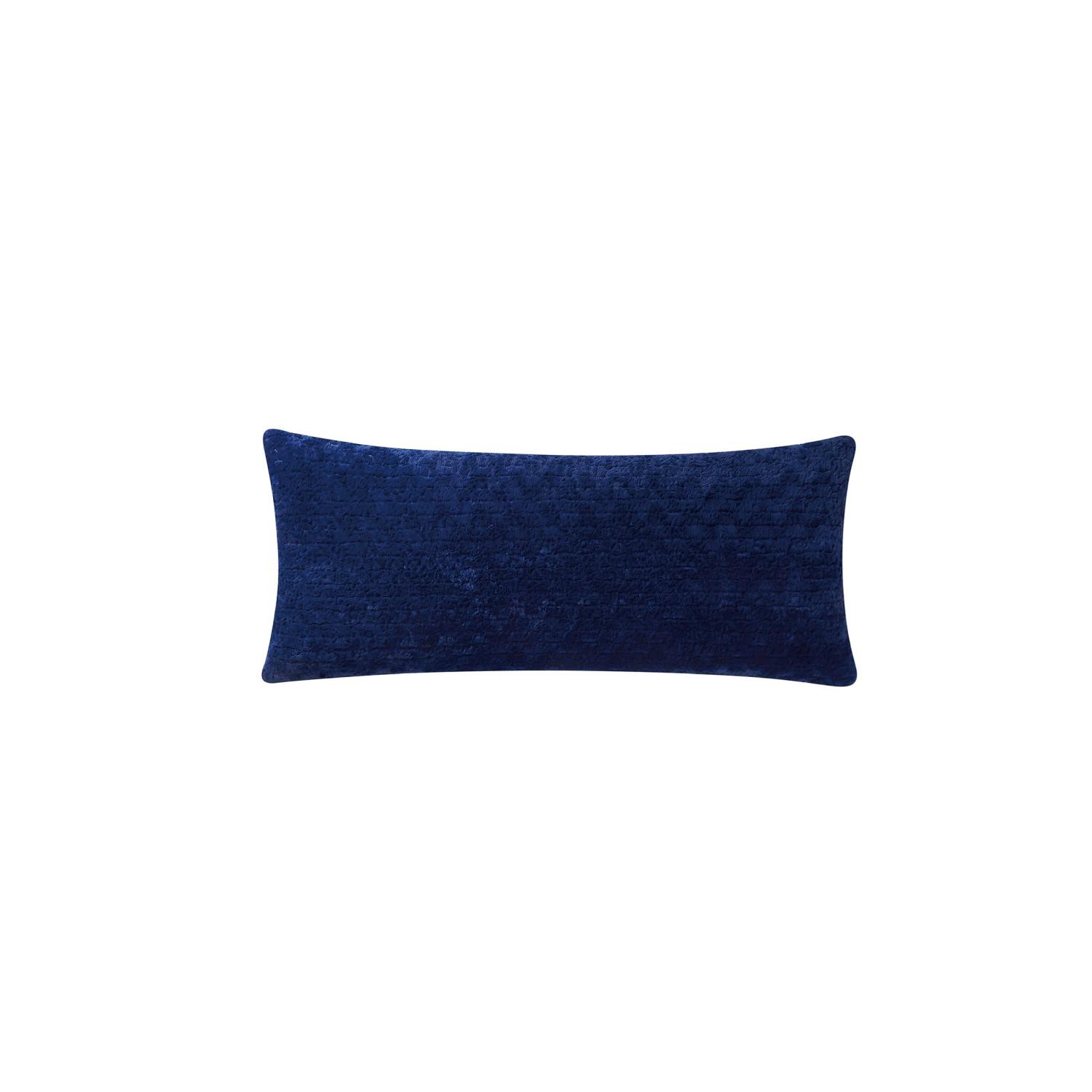 slide 1 of 2, Truly Soft Btc Embossed Faux Rabbit Body Pillow, 20x48, Navy, 1 ct