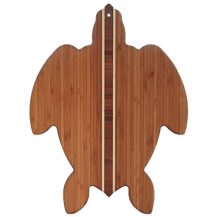 slide 1 of 1, Totally Bamboo Sea Turtle Bamboo Cutting/Serving Board, 14 in x 11 in