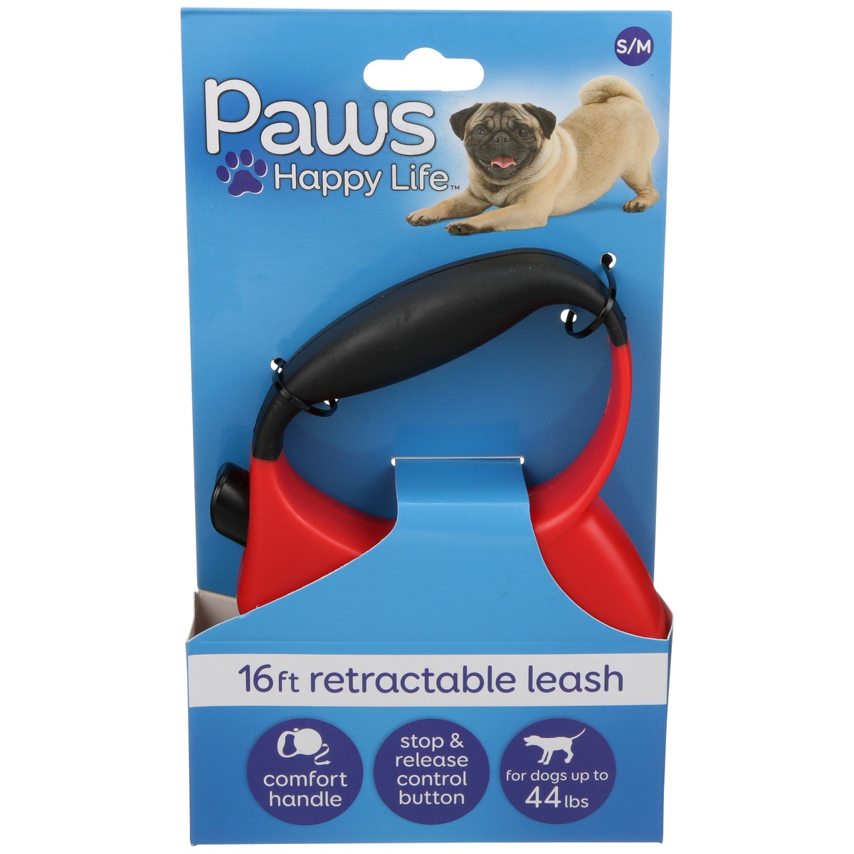 slide 1 of 1, Paws Happy Life Paws Leash Dog Retractable, 1 ct