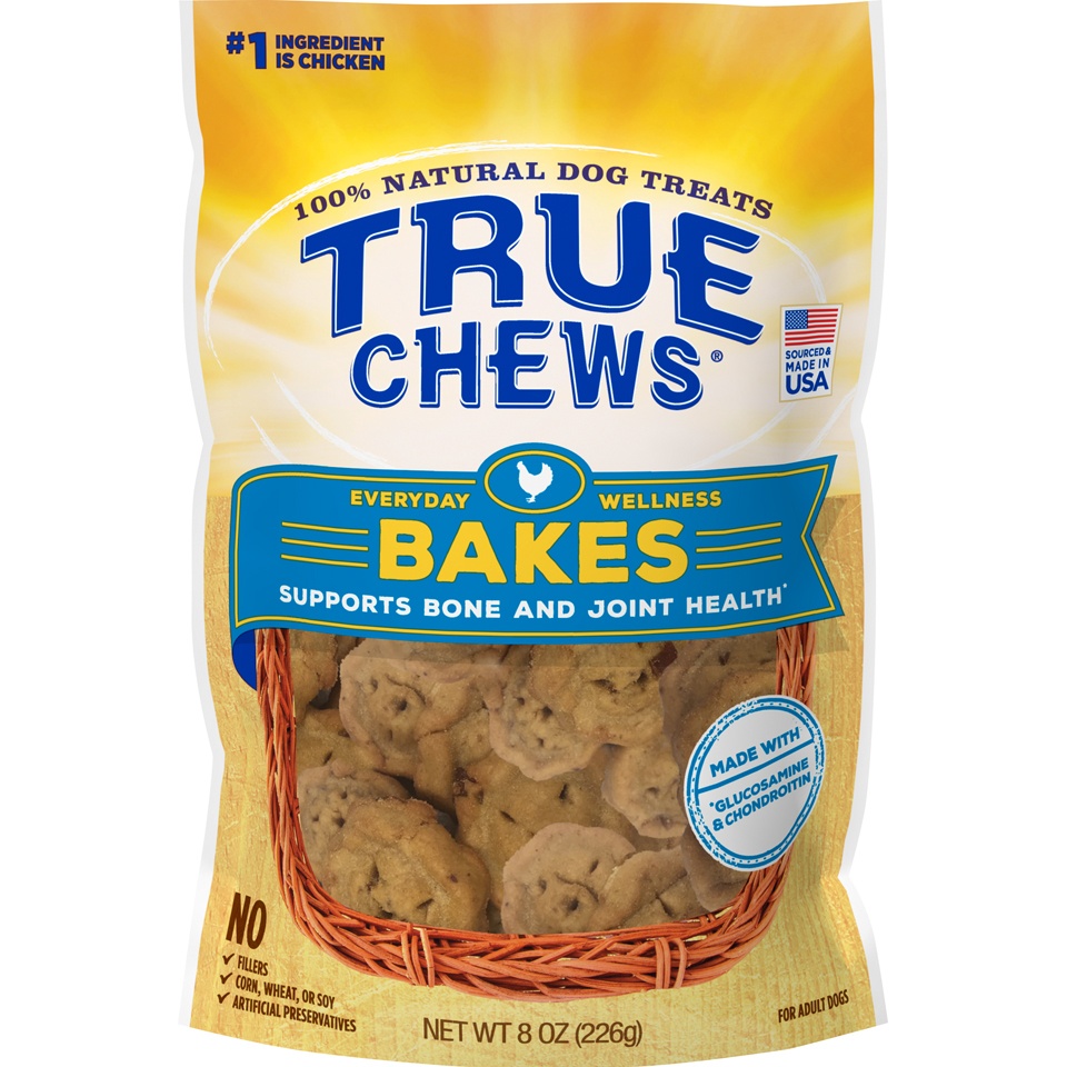 slide 1 of 1, True Chews Everyday Wellness Bakes Supports Bone and Joint Health Dog Treats, 8 oz