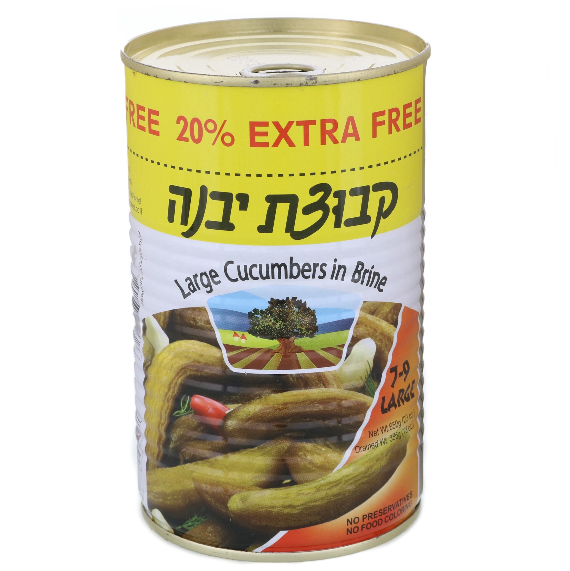 slide 1 of 1, Kvuzat Yavne Large Cucumbers in Brine, 23 oz