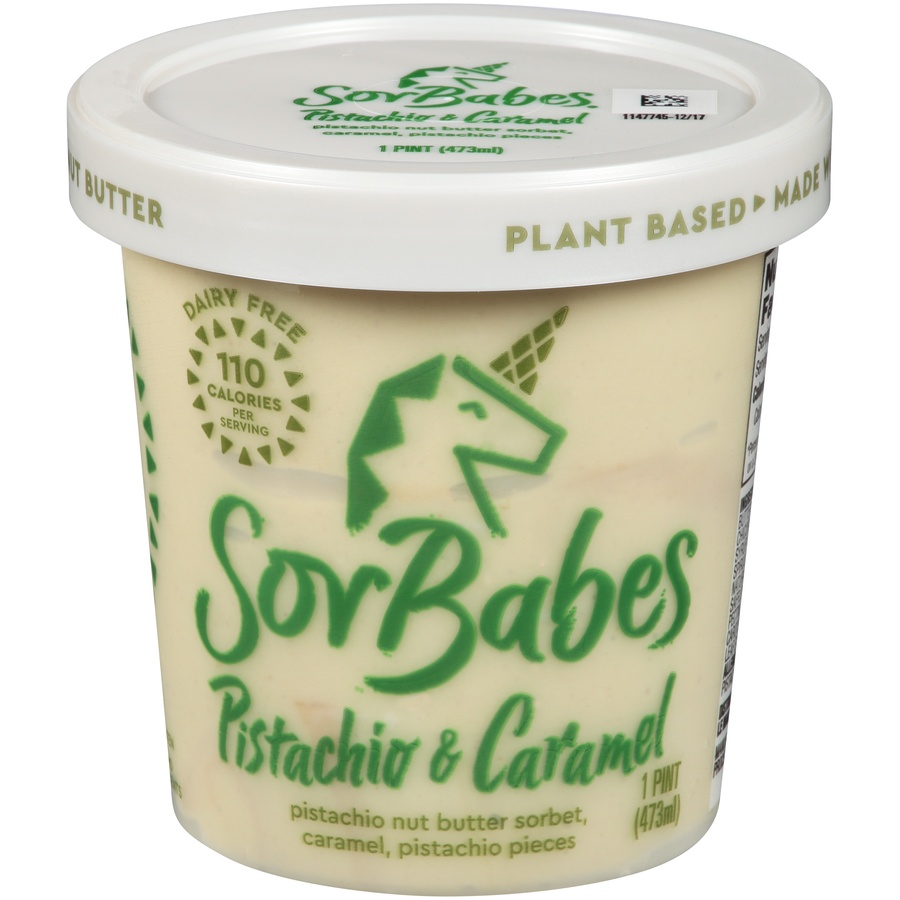 slide 2 of 7, Sorbabes Pistachio Sorbet with Sea Salted Caramel, 1 pint