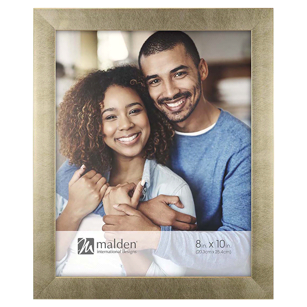 slide 1 of 1, Malden Gold Linear Picture Frame, 8 in x 10 in