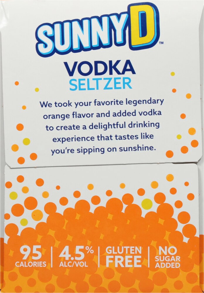 Sunny D Vodka Seltzer 4 - 355 Ml Cans 4 Ct; 12 Oz | Shipt