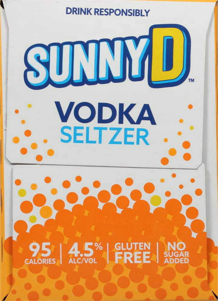 slide 3 of 6, Sunny D Vodka Seltzer 4 - 355 ml Cans, 4 ct; 12 oz