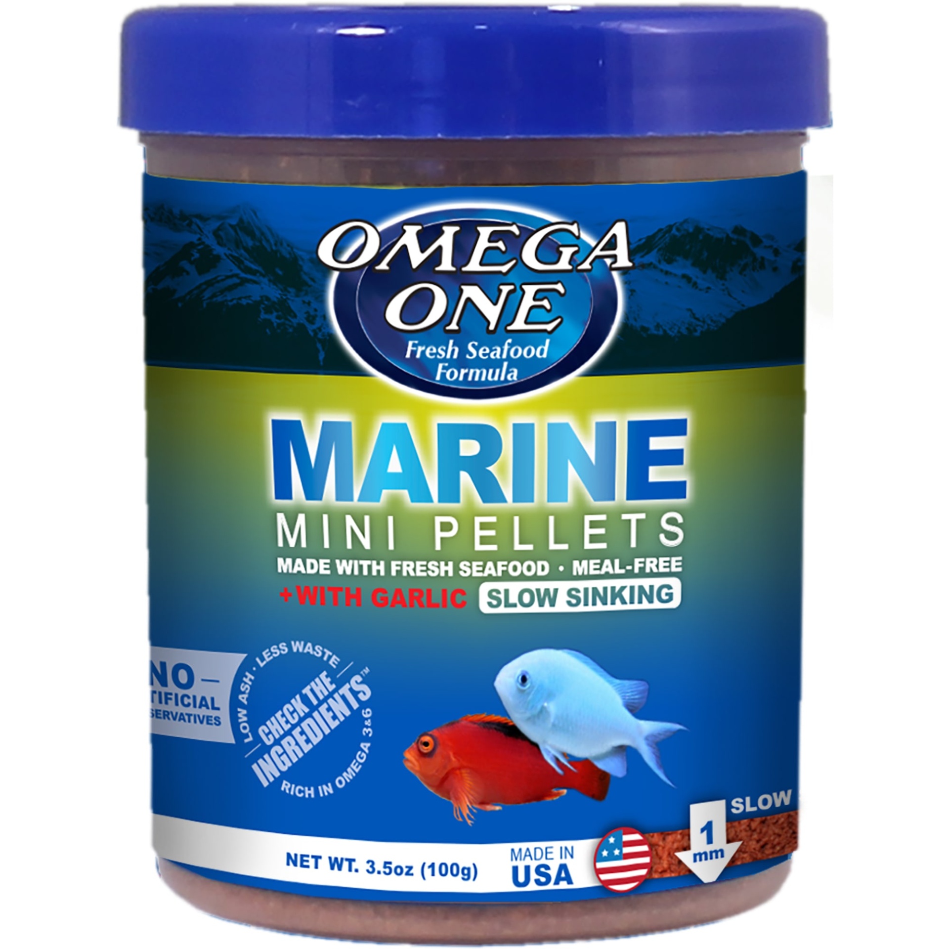 slide 1 of 1, Omega One Marine Micro Pellets with Garlic, 3.5 oz