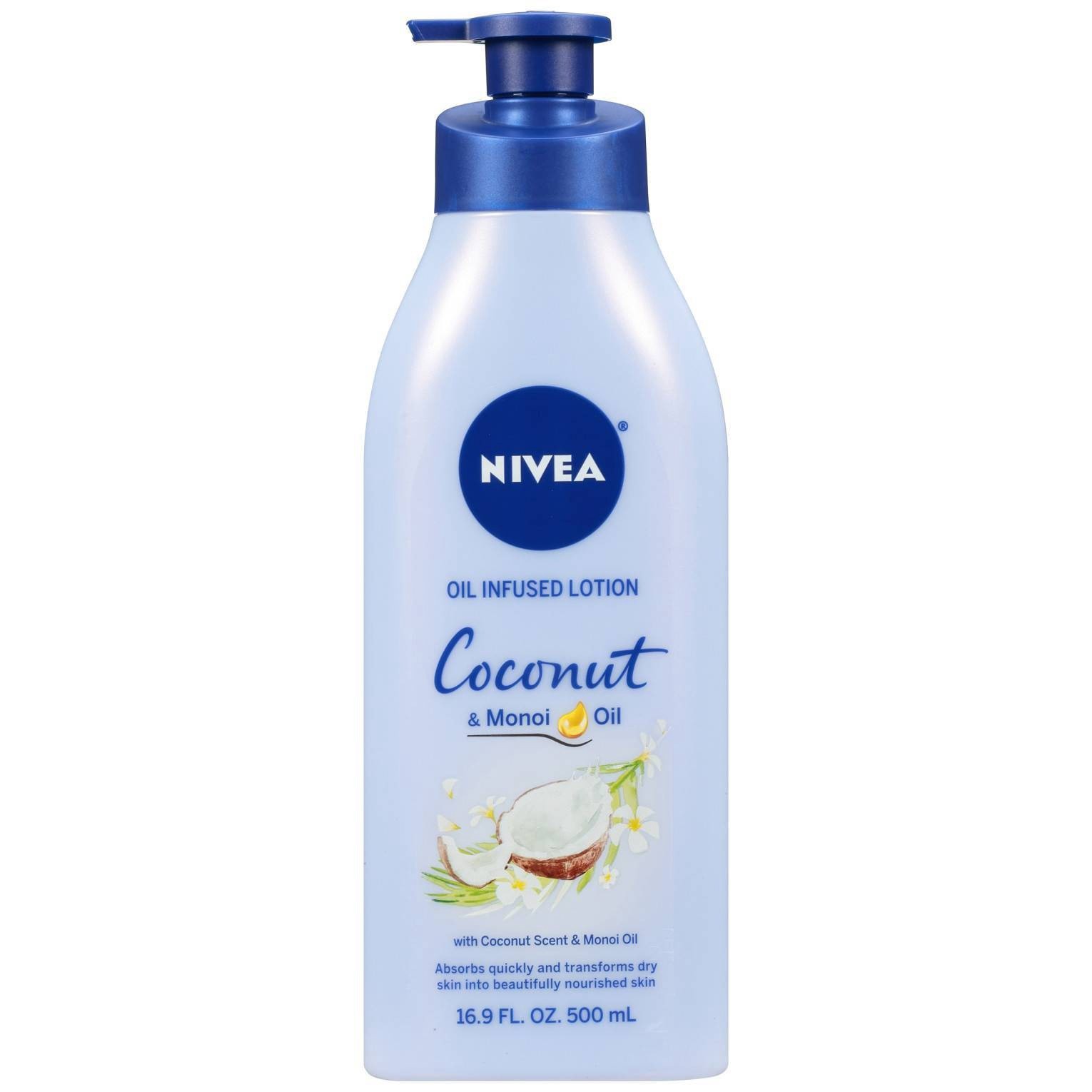 slide 1 of 4, Nivea Oil Infused Lotion Coconut & Monoi Oil, 16.9 oz