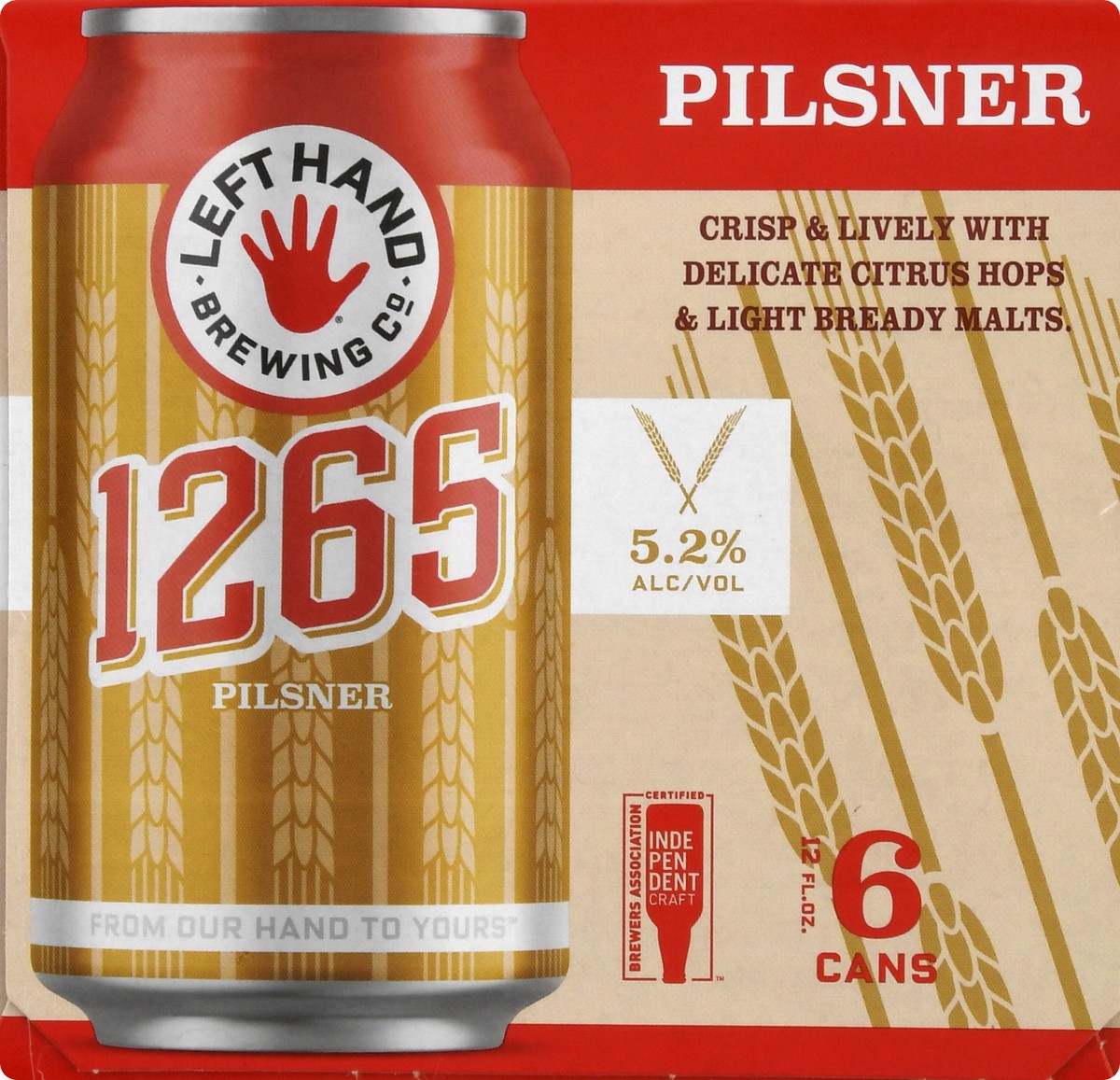 slide 12 of 12, Left Hand Brewing Co. Pilsner 1265 Beer 6 ea, 6 ct
