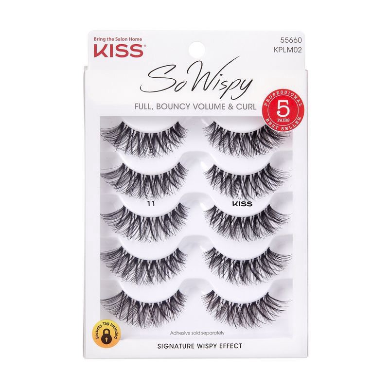 slide 1 of 5, KISS Ever EZ Lashes, 5 Pair, 1 ct