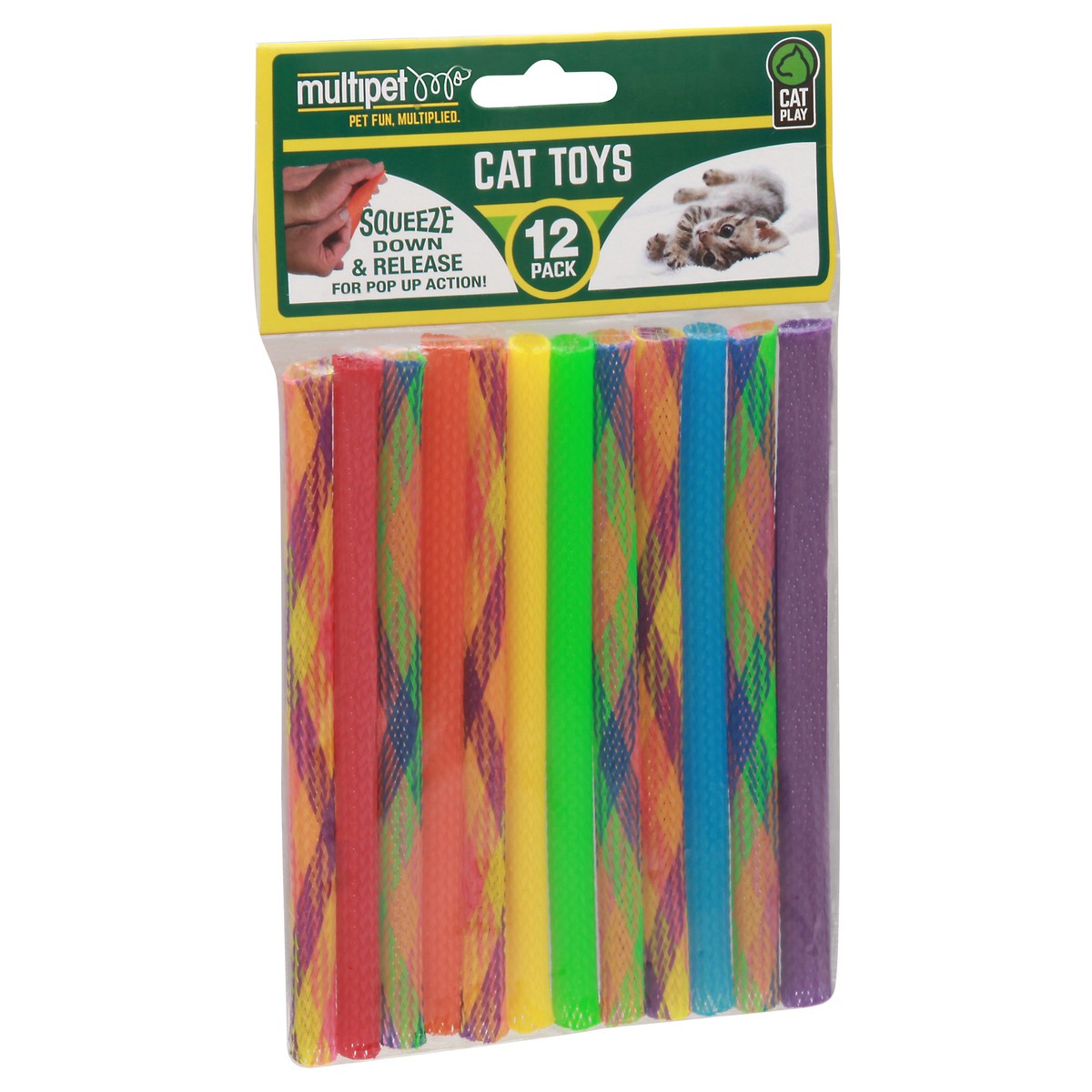 slide 2 of 9, MultiPet 12 Pack Cat Toys 12 ea Bag, 12 ct