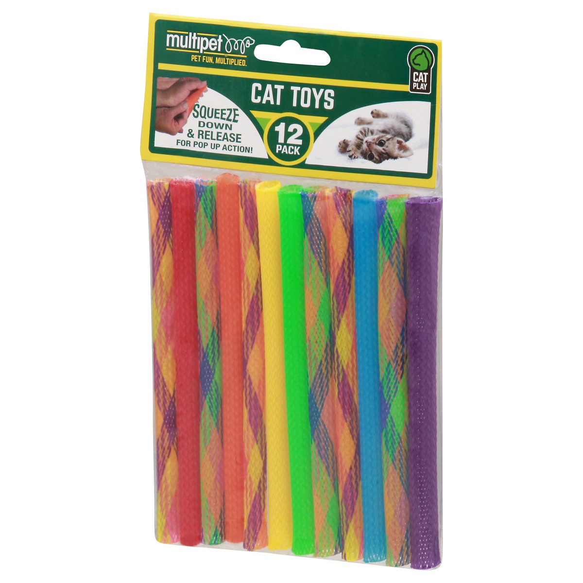 slide 3 of 9, MultiPet 12 Pack Cat Toys 12 ea Bag, 12 ct