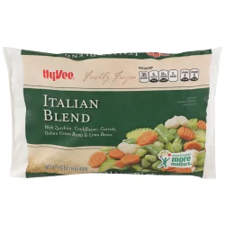 Hy-vee Freshly Frozen Italian Blend With Zucchini, Cauliflower, Carrots, Italian Green Beans & Lima Beans
