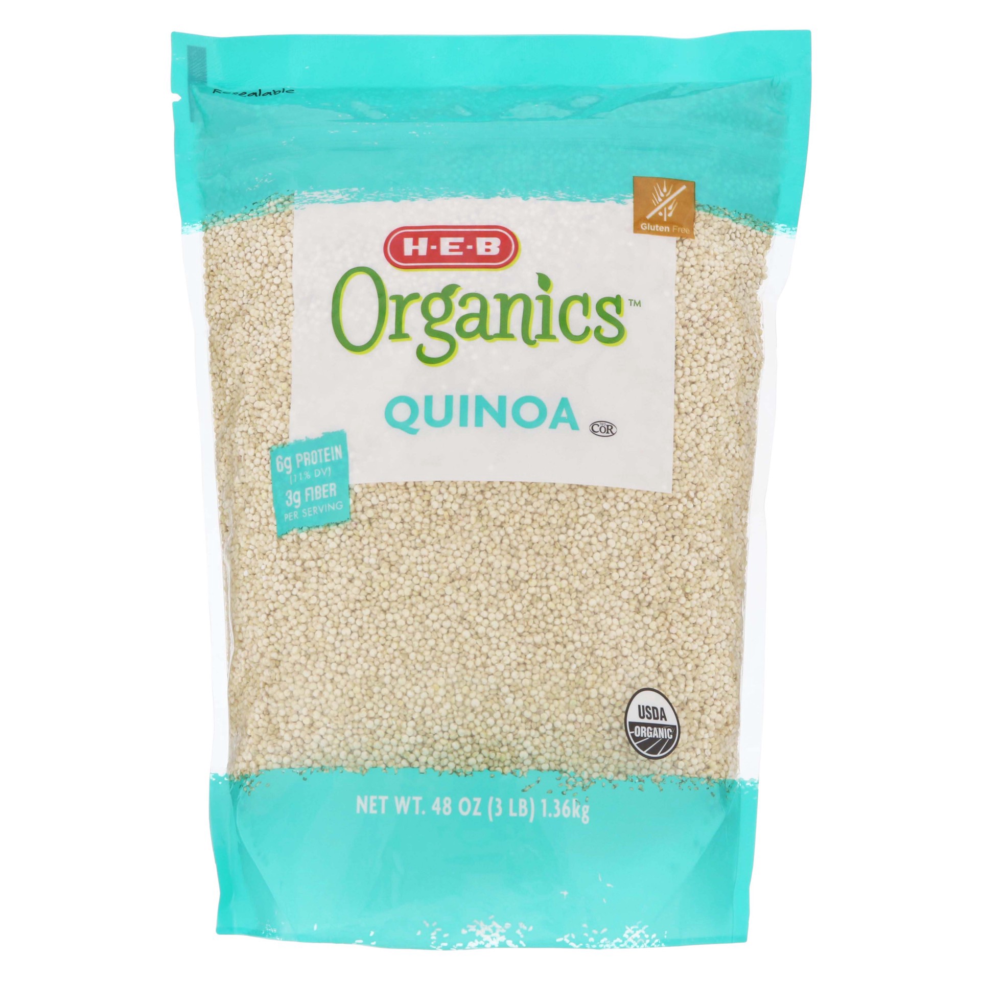 slide 1 of 1, H-E-B Organics White Quinoa, 48 oz