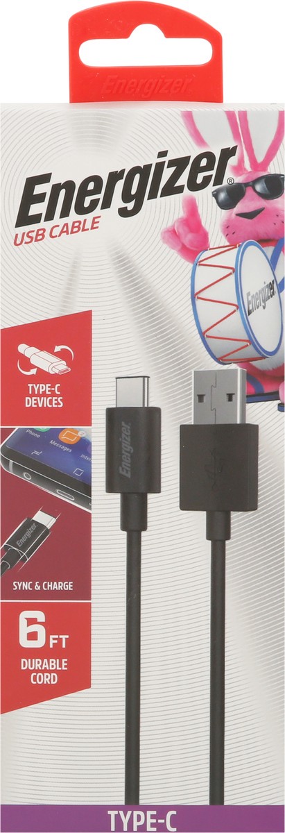 slide 9 of 9, Energizer 6 Feet Type-C USB Cable 1 ea, 1 ct