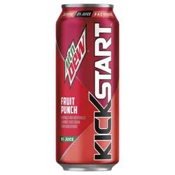 Mountain Dew Kickstart Soda Energizing Fruit Punch 16 Fl Oz