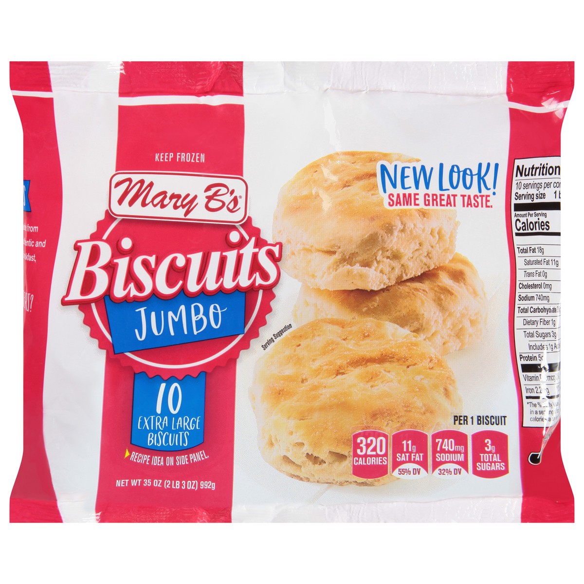 slide 1 of 9, Mary B's Jumbo Biscuits, 10 ct