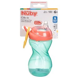 Nuby 6m+ Clik-it Soft Spout Cup with Carabiner - 1 ea