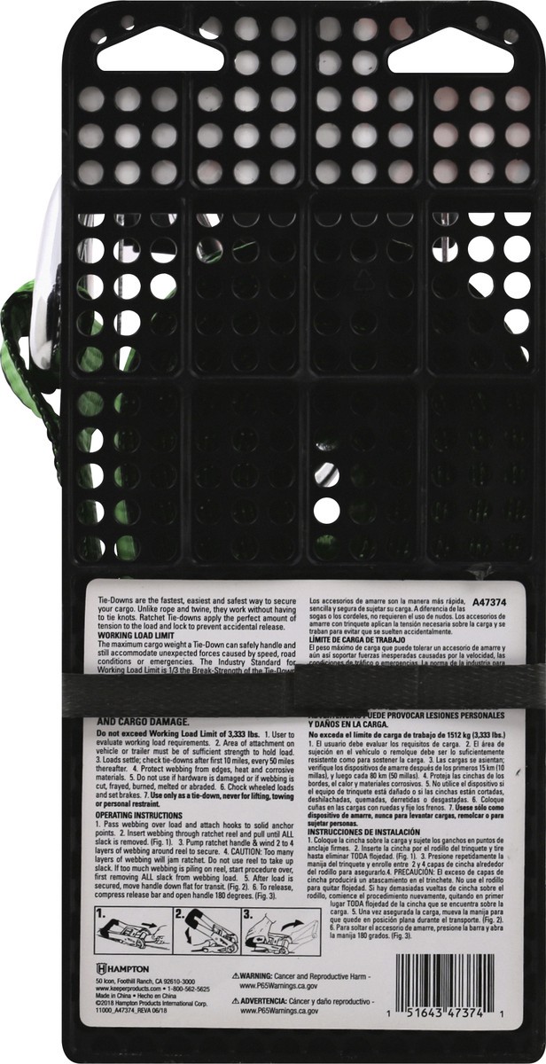 slide 4 of 7, Keeper Tie Down Strap 1 ea, 1 ct