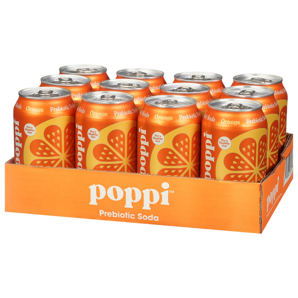 slide 8 of 9, Poppi Orange Prebiotic Soda 12 - 12 fl oz Cans, 12 ct
