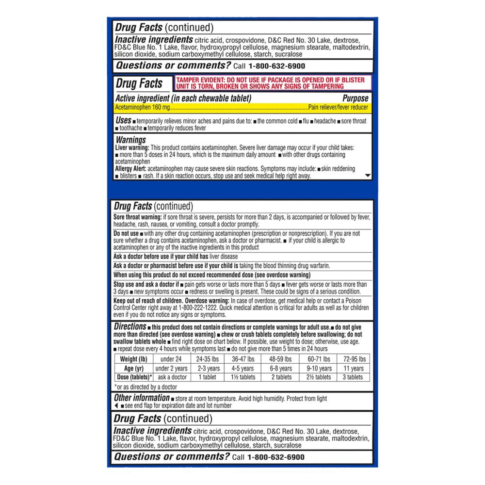 slide 3 of 3, Kroger Child's Pain Relief Acetaminophen Chewable Tablets, 24 ct