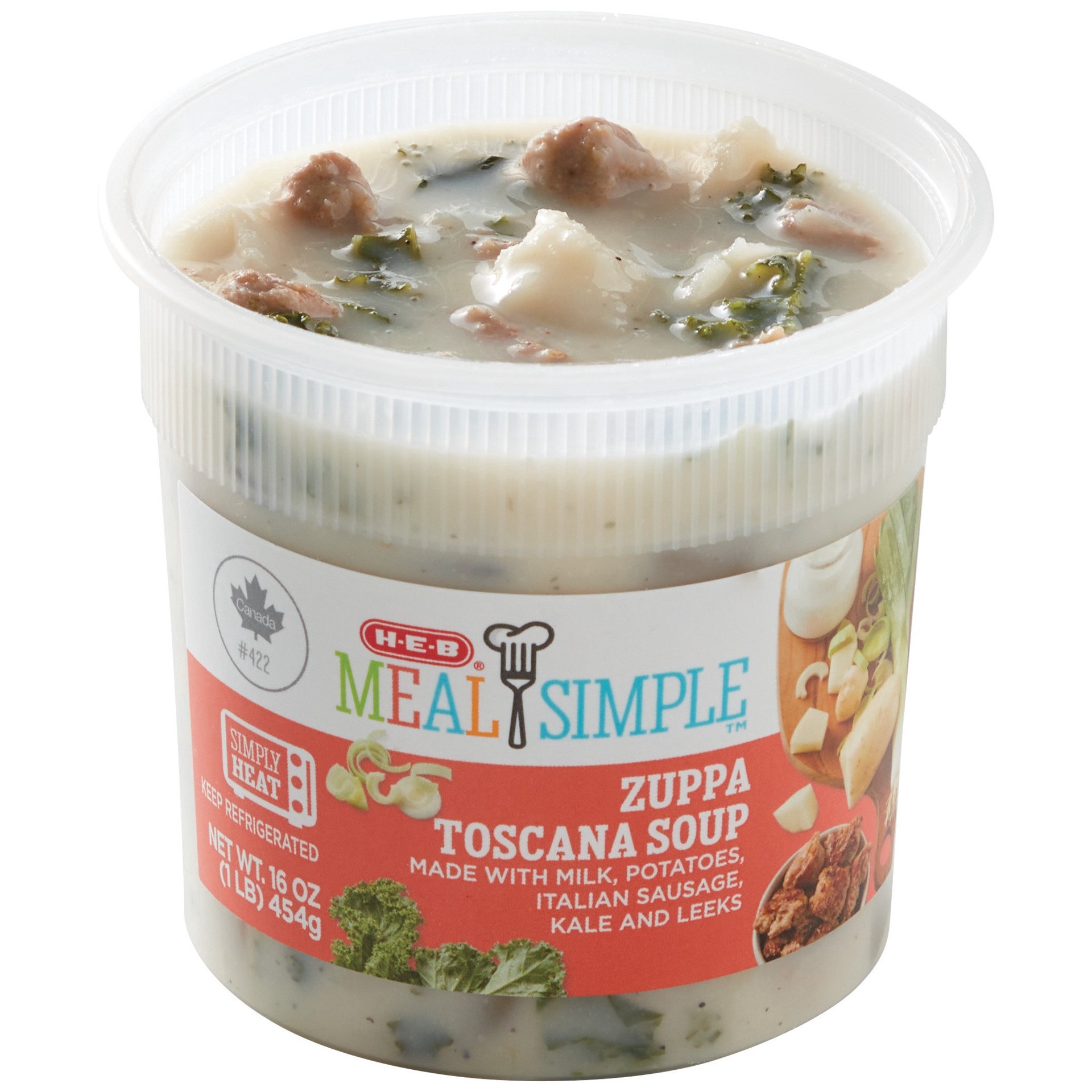 slide 1 of 1, H-E-B Meal Simple Zuppa Toscana Soup, 16 oz