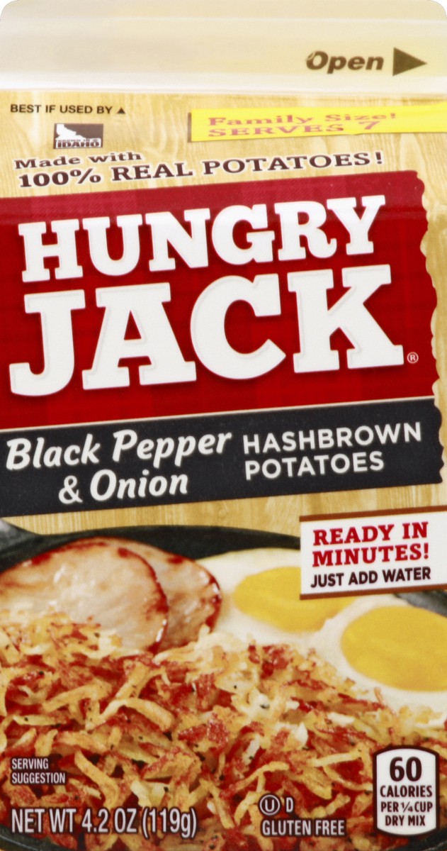 slide 2 of 4, Hungry Jack Black Pepper & Onion Hashbrown Potatoes, 4.2 oz