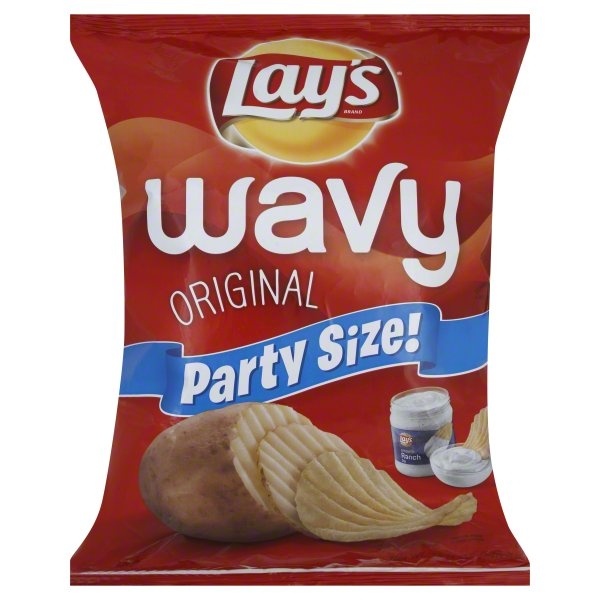 slide 1 of 1, Lay's Brand Wavy Original Potato Chips, 15.75 oz