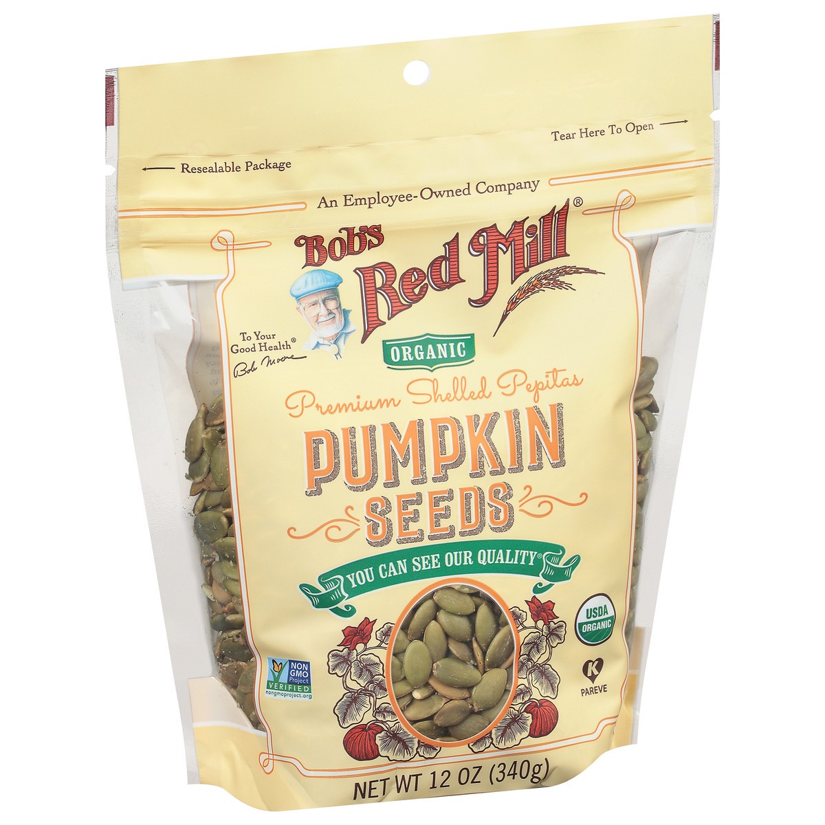 slide 5 of 9, Bob's Red Mill Organic Gluten Free Pumpkin Seeds, 1 ct