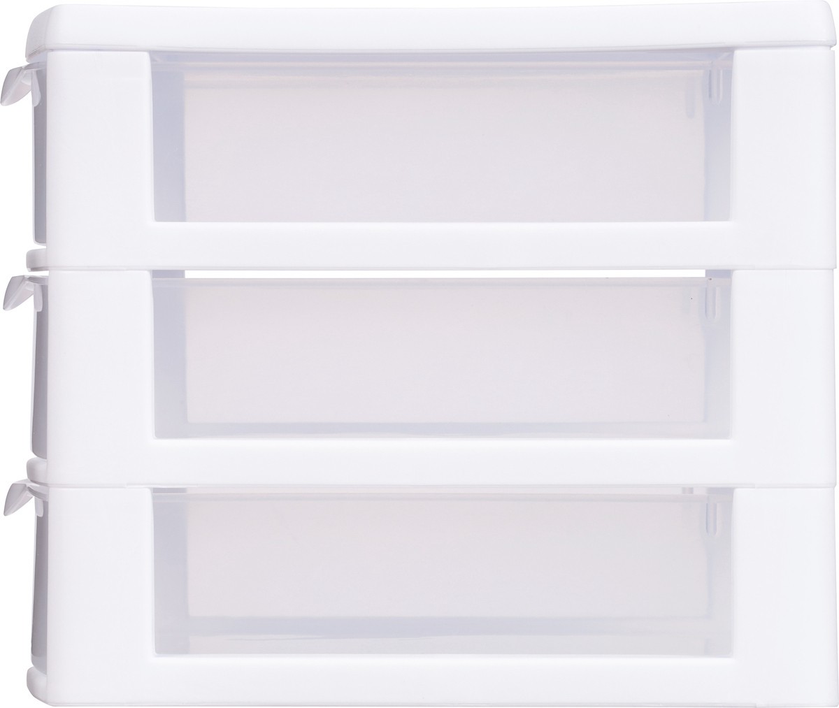 slide 4 of 12, Sterilite White 3 Drawers 1 ea, 8.5 in x 7.25 in x 6.9 in