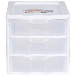 Sterilite White 3 Drawers 1 ea