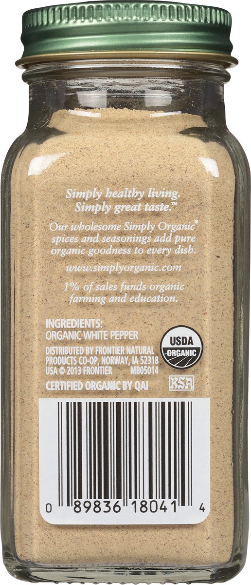 slide 5 of 9, Simply Organic White Pepper, 2.86 oz