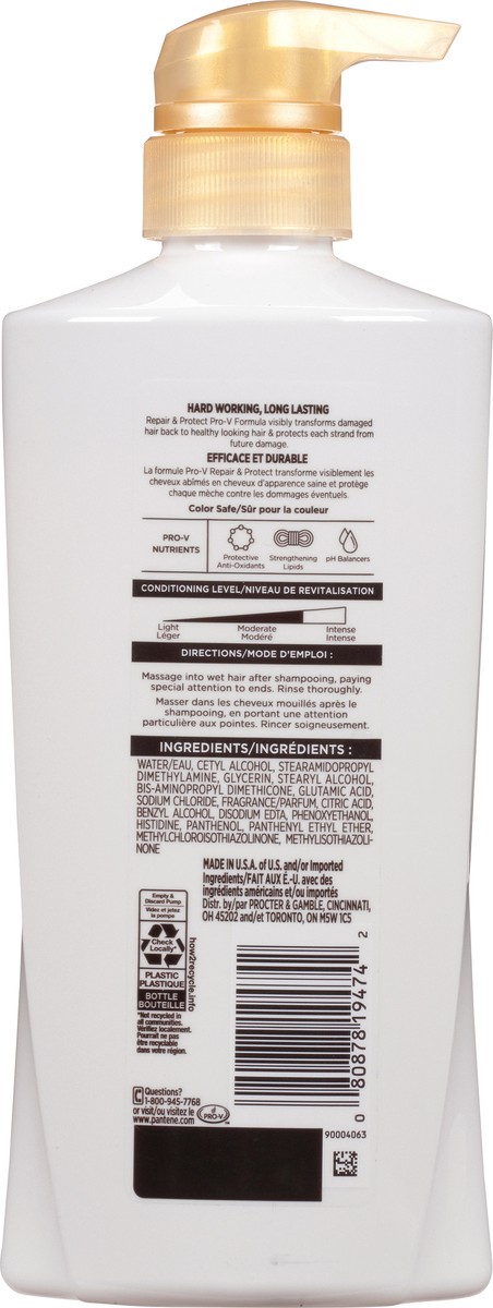 slide 9 of 9, Pantene Repair & Protect 2x Breakage Protection Conditioner 16.0oz/476mL, 16 fl oz