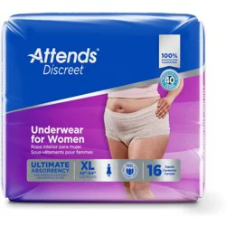 Attends Women's Incontinence & Postpartum Underwear - XL
