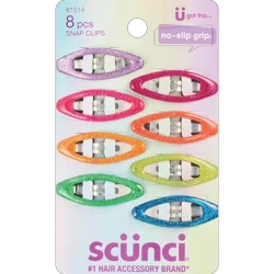 Scunci No Slip Grip Barrettes - Assorted Colors