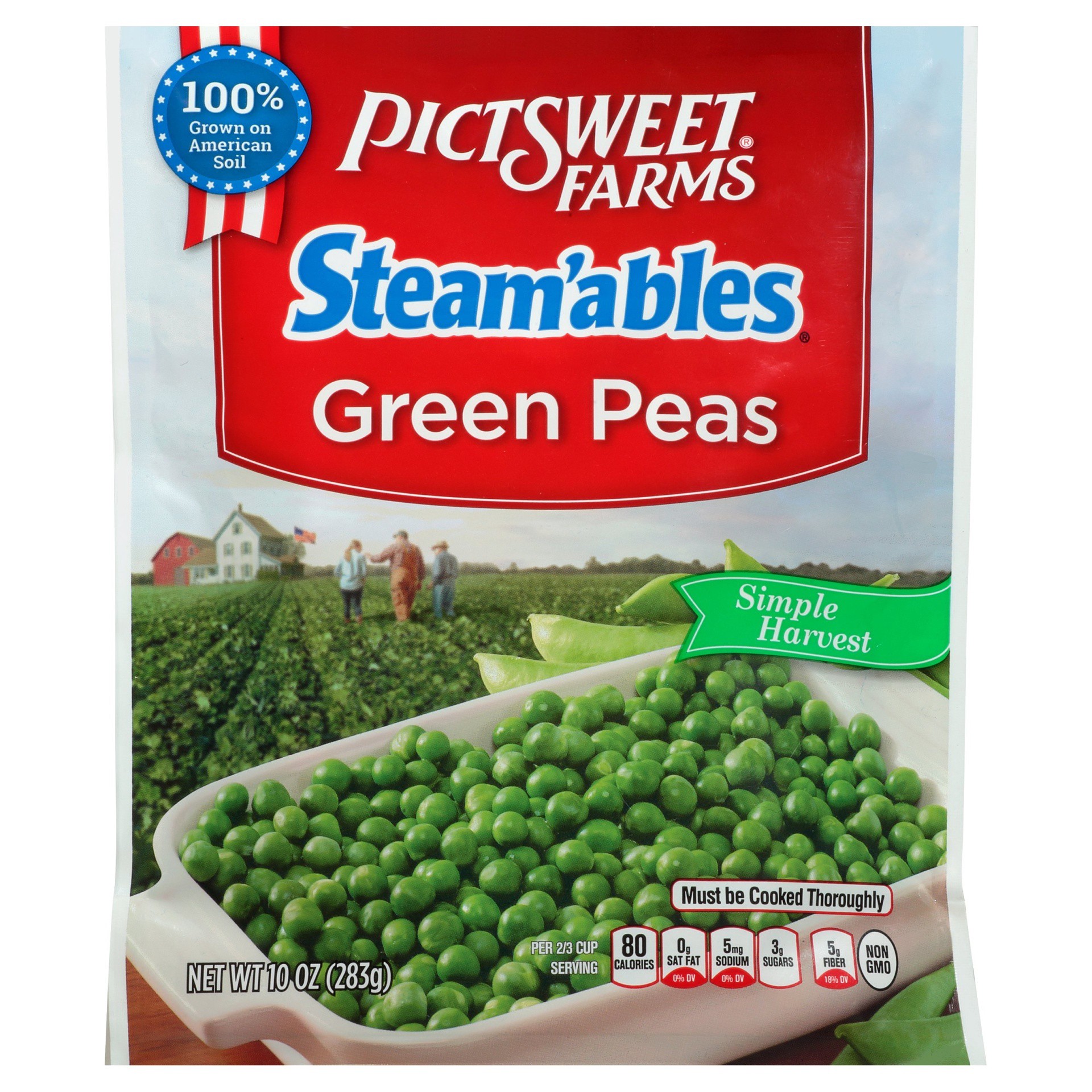 slide 1 of 6, PictSweet Farms Simple Harvest Green Peas, 10 oz