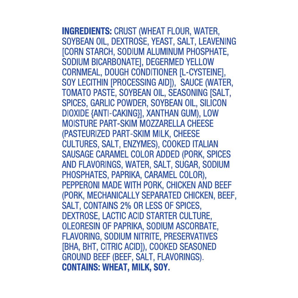 slide 2 of 3, Kroger Rising Crust Three Meat Pizza, 29.8 oz