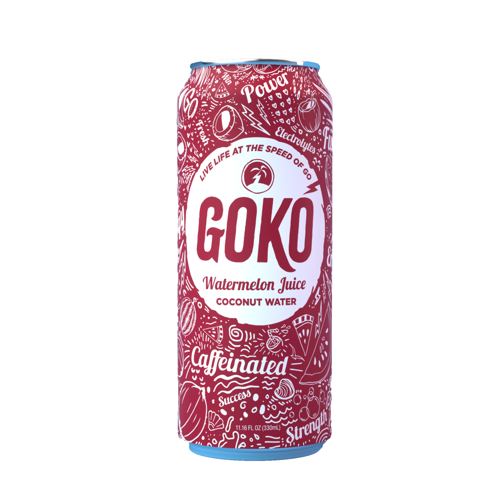 slide 1 of 1, Goko Watermelon Caffeinated Coconut Water Single Can - 11.16 fl oz, 11.16 fl oz