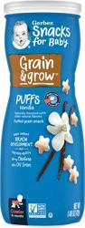 Gerber Stage 3 Baby Snacks, Vanilla Puffs, Puffed Grain Snack, Baby Led Feeding
