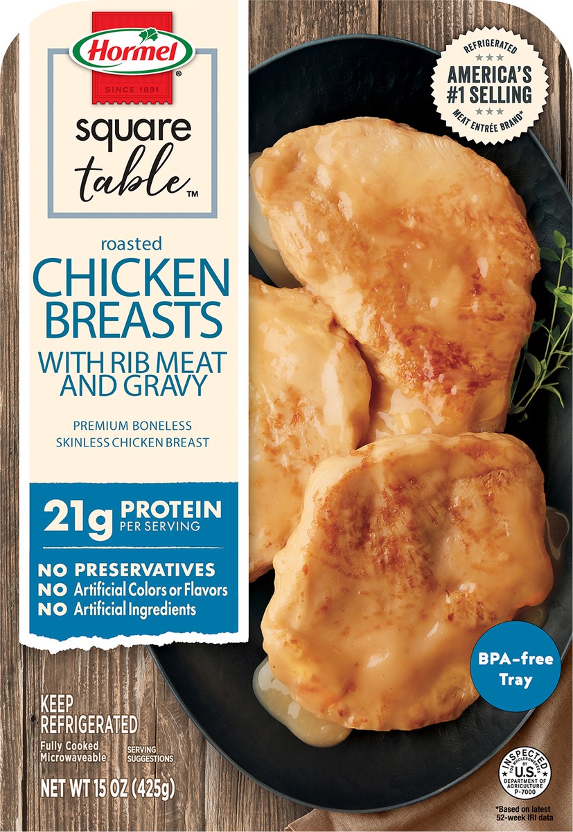 slide 3 of 3, Hormel Square Table Roasted Chicken Breasts With Rib Meat and Gravy 15 oz, 15 oz