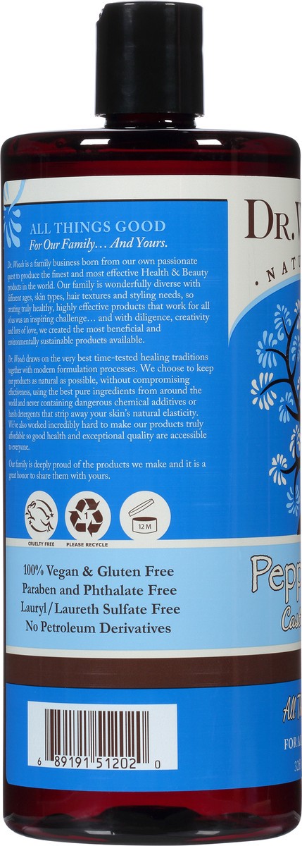 slide 2 of 12, Dr. Woods Peppermint Castile Soap 32 fl oz, 32 fl oz