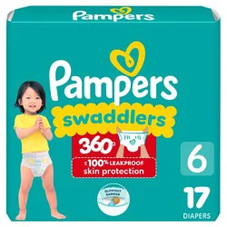 Pampers Swaddlers 360 Disposable Diapers - Size 6 - 17ct