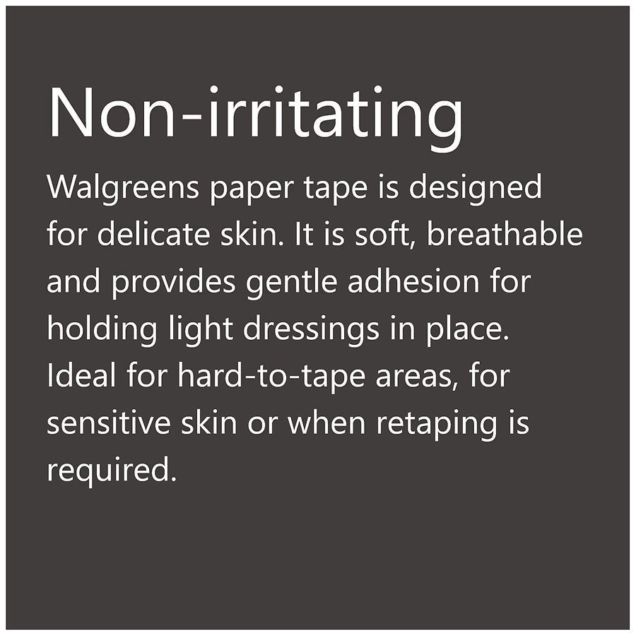 slide 3 of 5, Walgreens Non-Irritating Paper Tape 2 Count, 1 in x 2 yd
