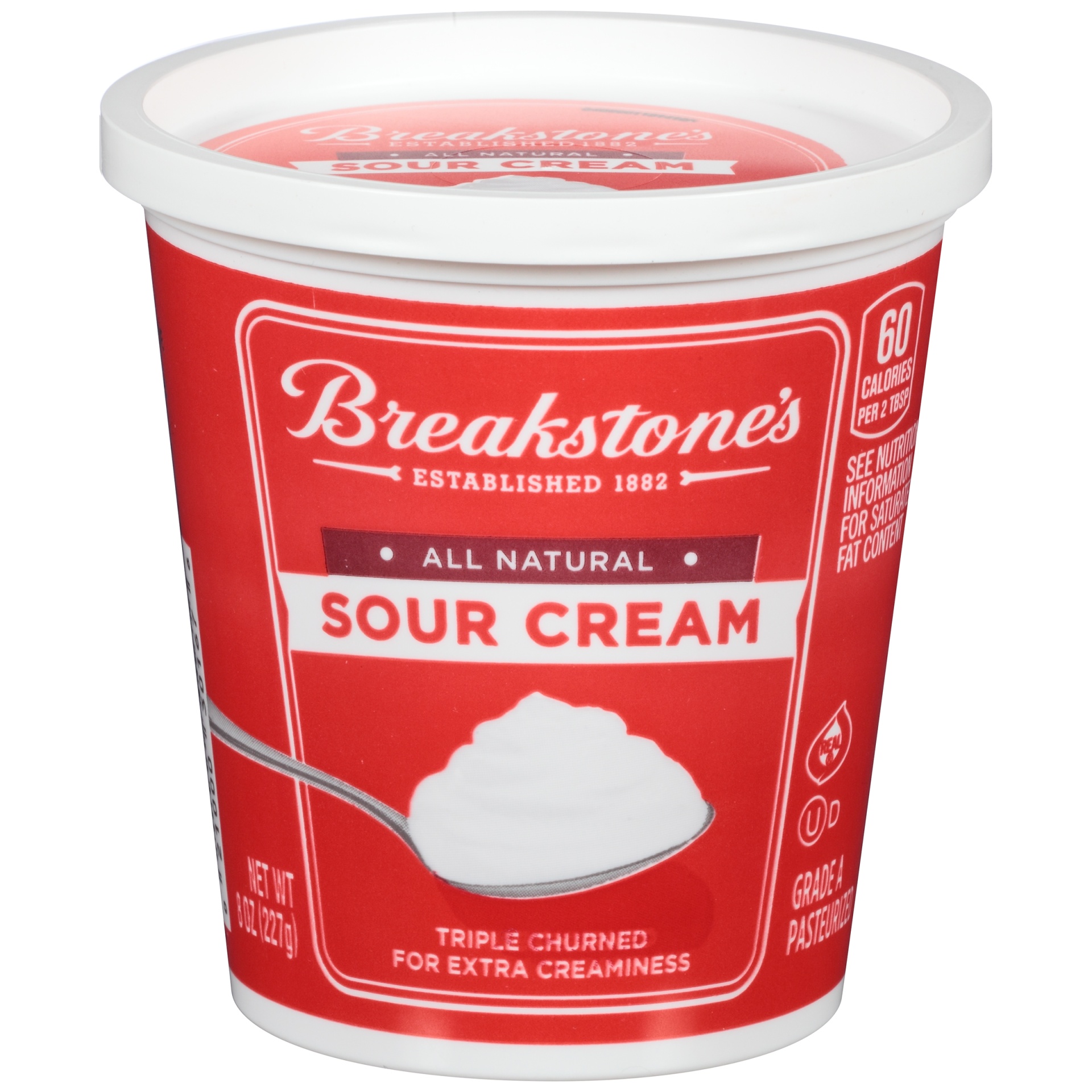 slide 1 of 8, Breakstone's All Natural Sour Cream, 8 oz