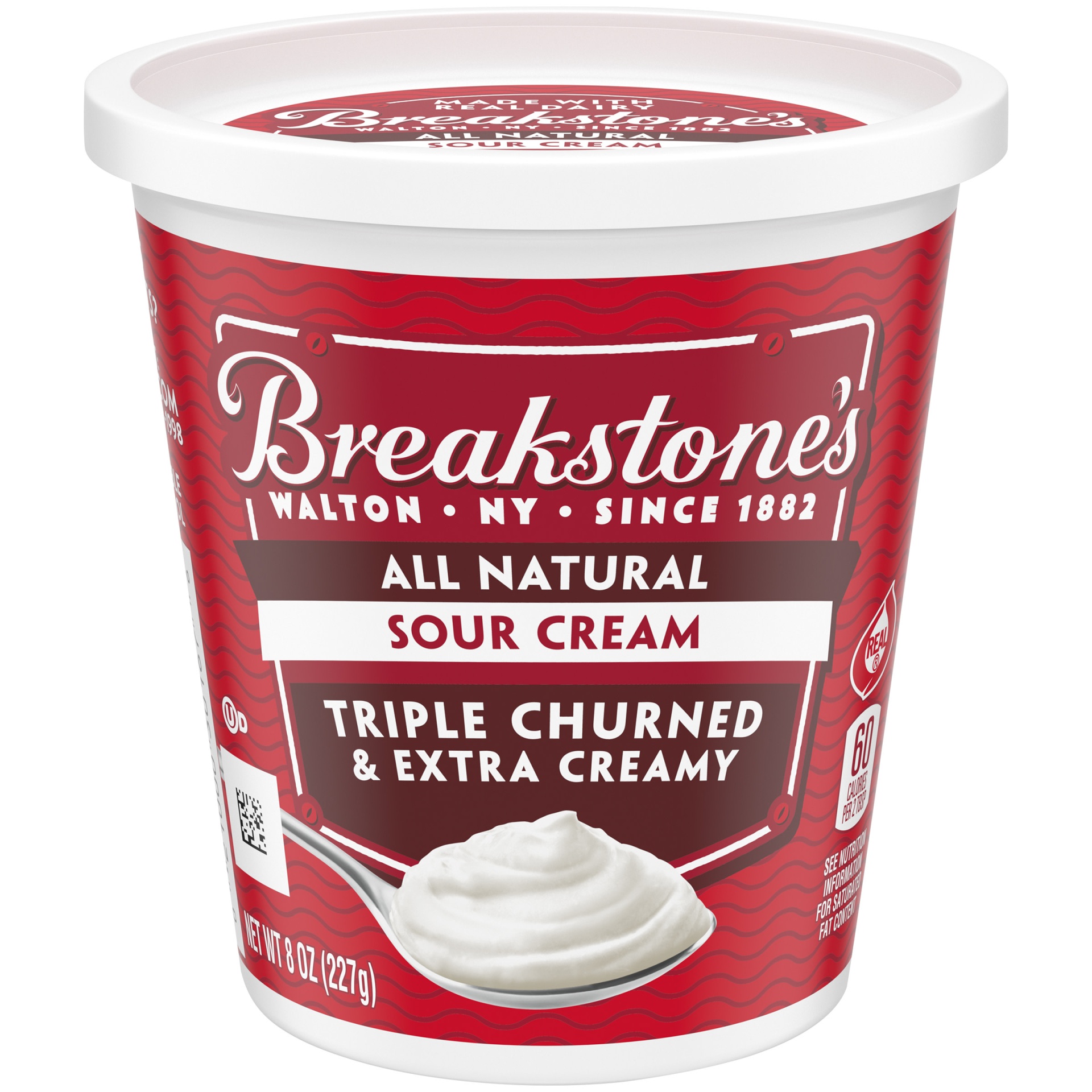 slide 1 of 1, Breakstone's All Natural Sour Cream Tub, 8 oz