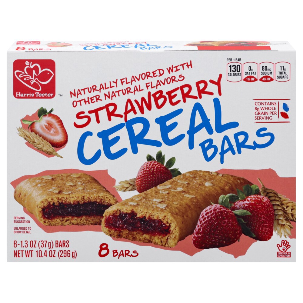 slide 3 of 6, Harris Teeter Strawberry Breakfast Bars, 8 ct